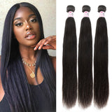 GS Virgin Hair 3 Bundles Bone Straight Malaysian Human Hair Weaving Cabello Series