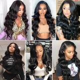 GS Virgin Hair Body Wave 4x4 Lace Closure Wigs Brazilian Human Hair