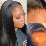 GS Virgin Hair 5x5 HD Lace Closed Virgin Natural Black Straight Hair 150 Density