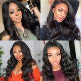 GS Virgin Hair 4 Bundles Body Wave Virgin Hair With 13x4 Lace Frontal