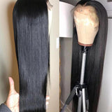 GS Virgin Hair Straight  Frontal Wig  4X4  Transparent Closure Wig Straight Lace Front Wig Brazilian Hair Cabello series