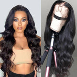 GS Virgin Hair Body Wave Lace Front Wig 150% Density Body Wave 13x6 HD Lace Front Human Hair Wigs Pre Plucked Brazilian Virgin Hair Cabello Series
