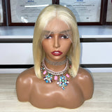 GS Virgin Hair 13X4 lace bob wigs,Brazilian human hair Red/Yellow/Purple/613 lace front wigs