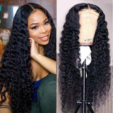 GS Virgin Hair 5X5 HD Deep Wave / Move Wave Lace Frontal Wig Pre Plucked Human Hair Wigs For Women With Baby Hair