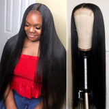 GS Virgin Hair Straight  Frontal Wig  4X4  Transparent Closure Wig Straight Lace Front Wig Brazilian Hair Cabello series