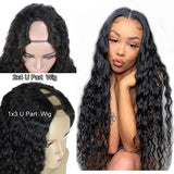 GS Virgin Hair U Part Wig Brazilian Hair Water Wave Wig Natural Color 100%Vrigin Hair Cabello Series
