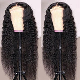 GS Virgin Hair 5X5 HD Deep Wave / Move Wave Lace Frontal Wig Pre Plucked Human Hair Wigs For Women With Baby Hair