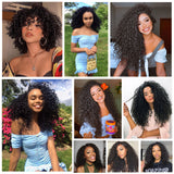 GS Virgin Hair Curly Hair Products 3PC Curly Weaves With Closures 5x5 Lace Closures