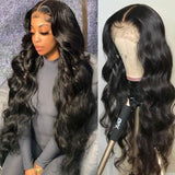 Gs Virgin Hair 13x4 Lace Front Human Hair Wigs With Baby Hair Body Wave 150% Density Wigs
