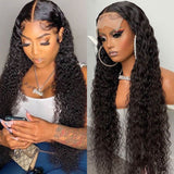 Gs Virgin Hair 5x5 Swiss Lace Front Wigs Breathability 180% Density Curly Wigs With Natural Hairline Human Hair Wig