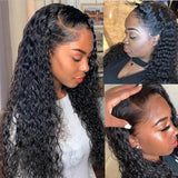 GS Virgin Hair Jerry Curly Remy Wig 13*4 Lace Front Pre Pluck Human Hair Wigs 150% Density Wigs