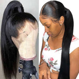 GS Virgin Hair 360 Lace Frontal Wigs Pre Plucked With Baby Hair Malaysian Remy Straight 360 Lace Front Human Hair Wig
