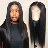GS Virgin Hair 5x5 Transparent Lace Closure Wigs Virgin Straight Wig Natural Black Human Hair Wigs For Women 150% Density Cabello Series