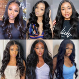 GS Virgin Hair 3 Bundles Brazilian With Closure Middle Part 100% Virgin Remy Human Hair middle Part 5x5 Lace Closure Natural Black Color Body Wave  hair