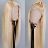 GS Virgin Hair Color 613 4x4 5X5 Closure Wigs Natural  Straight Blonde Wigs
