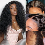 GS Virgin Hair Transparent Lace Wig Jerry Curly 5x5 Closure Wigs