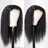 GS Virgin Hair Transparent Lace Wig Jerry Curly 5x5 Closure Wigs
