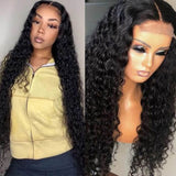 GS Virgin Hair Transparent Lace Wig Jerry Curly 5x5 Closure Wigs