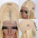 GS Virgin Hair 4x4 Virgin Blond 10a 613 Lacefront Bob Wig,Short Blonde 613 Bob Wig