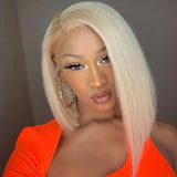 Gs Virgin Hair Short Bob Wig Brown / Gold / Orange / Pink / Red