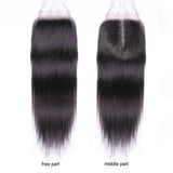 GS Virgin Hair 3 Bundles Brazilian Virgin Hair Straight With 6x6 Closure Cabello Series