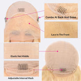 GS Virgin hair Cabello Series 150% density Virgin Human Hair Soft Long 613 Blonde Body wave  13x4 Lace Frontal Wig