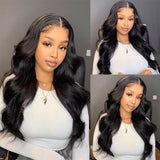 GS Virgin Hair 5x5 HD Lace Wigs Pre Plucked Body Wave Hair Clear Glueless Lace Wigs