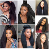 GS Virgin Hair 100% Virgin Yaki Straight Hair Human Hair 3 Bundles Cabello Series