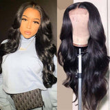 GS Virgin Hair Body Wave 4x4 Lace Closure Wigs Brazilian Human Hair