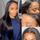 GS Virgin Hair 5x5 HD Lace Closed Virgin Natural Black Straight Hair 150 Density