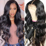 GS Virgin Hair 5x5 HD Lace Wigs Pre Plucked Body Wave Hair Clear Glueless Lace Wigs