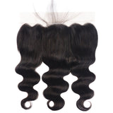 GS Virgin Hair 13X6 HD Lace Frontal Body Wave Full hand hook 100% black high quality virgin hair