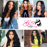 GS Virgin Hair Body Wave Frontal Wig Pre Plucked 4X4 HD Closure Wig Body Wave Lace Front Wig  Hd Lace Wig Peruvian Hair
