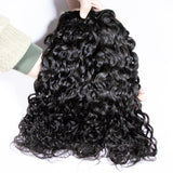 GS Virgin Hair Water Wave Weave 3pc And 13*4 Lace Frontal Closures Natural Wave